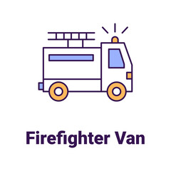 Emergency vehicle Vector Icon

