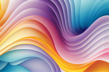 dynamic wavy line abstract background created by generative ai