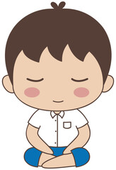 Cartoon Cute thai student