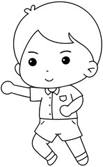 Obraz premium Cartoon Cute thai student