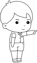 Cartoon Cute thai student
