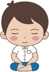 Cartoon Cute thai student