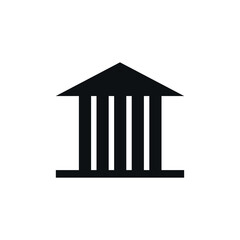 House flat icon vectorized in gray color, icon for architecture.