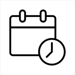 Schedule icon. Calendar, time icon vector illustration on white background