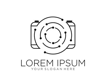 camera photography logo icon vector template