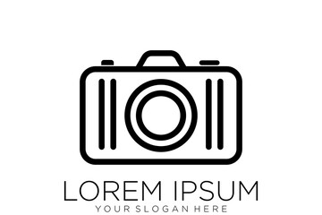 camera photography logo icon vector template
