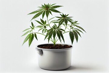 Cannabis in a pot. Generative AI, Generative, AI