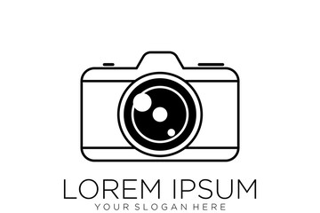camera photography logo icon vector template