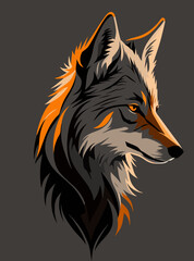 Vector illustration of a wolf