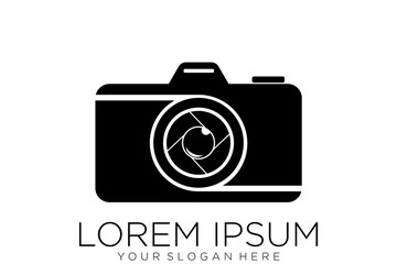 camera photography logo icon vector template