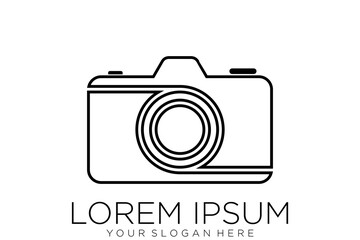 camera photography logo icon vector template