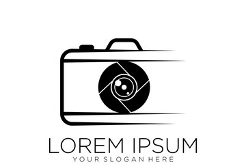 camera photography logo icon vector template