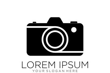 camera photography logo icon vector template