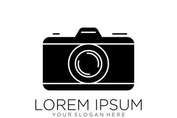 camera photography logo icon vector template