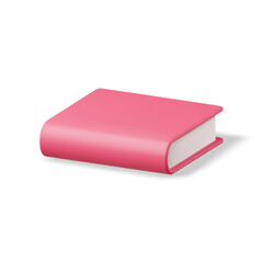 3D Closed Book Isolated on White Background. Render Book Icon. Educational or Business Literature. Reading Education, E-book, Literature, Encyclopedia. Vector Illustration