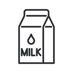 Milk pack line icon. Milk drink concept outline vector illustration.