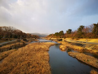 京都　北大路橋より見た賀茂川
