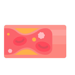 body blood vessels coronary arteries with platelets clogged by accumulated fat