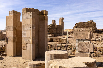 The Elephantine Island Archaeological Site, Home to an Ancient Khnum Temple. Aswan. Egypt.