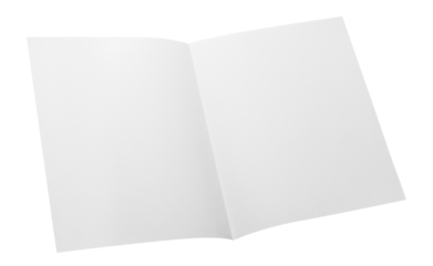 Folded sheets of white paper cut out