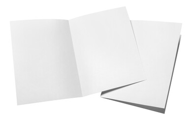 Folded sheets of white paper cut out