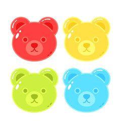 Jelly bears fruit gummy. Character Illustrator vector design.