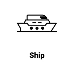 Cruise ship Vector Icon

