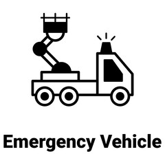 Emergency vehicle Vector Icon

