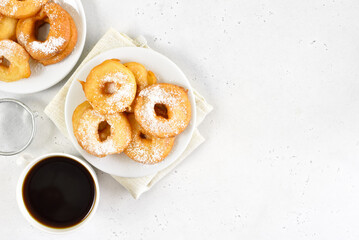 Donuts on white plate