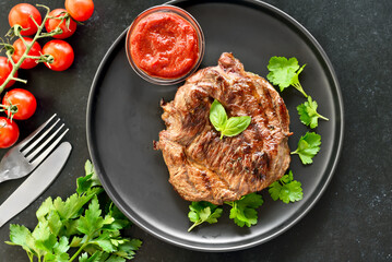 Fried beef steak