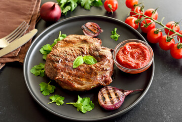 Fried beef steak