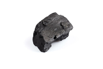 hardwood charcoal coal Isolated