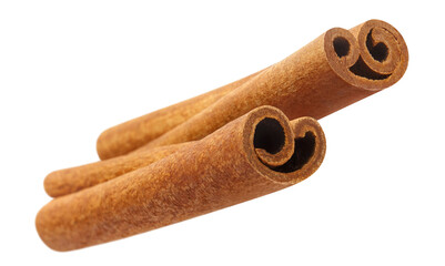 Delicious cinnamon sticks cut out