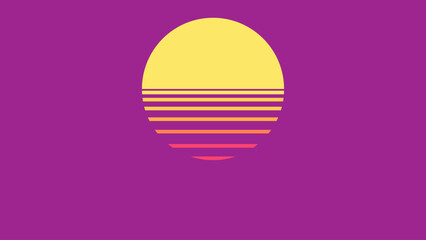 simple abstract background of sun circle lines design in minimalist style. Vector with copy space.
