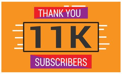 Fototapeta premium 11 k Celebration. Thank you Subscribers