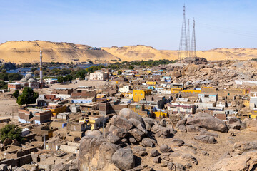 Nubian Village in Aswan, Egypt. Africa. - obrazy, fototapety, plakaty