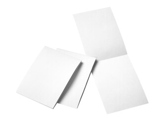 Folded sheets of white paper cut out