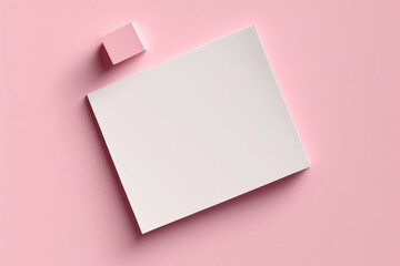 Obraz na płótnie Canvas Pink color background with copy space for display your design. Ai generative