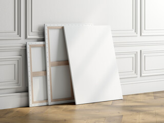 white canvas mockup, 3d render