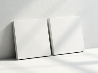 white canvas mockup, 3d render