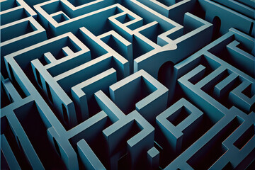 Maze background abstract. Ai generative illusration