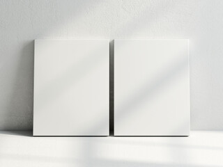 white canvas mockup, 3d render