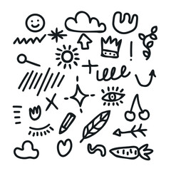 Doodle elements set