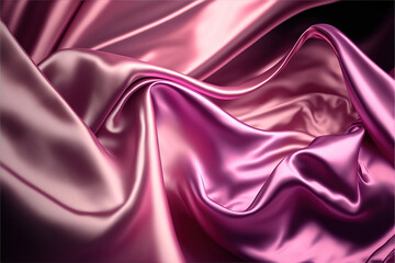 Smooth elegant silk. Textile abstract background. Ai Generative