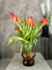 tulips in vase