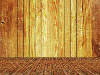Elegant bright wooden wall and floor interior background
