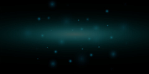 Background of dust particles with light on a black background. Vector illustration