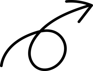 Roughly drawn hand drawn arrow / up / up