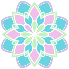 Luxury ornamental colorful mandala design background pattern