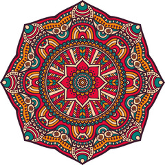Luxury ornamental colorful mandala design background pattern